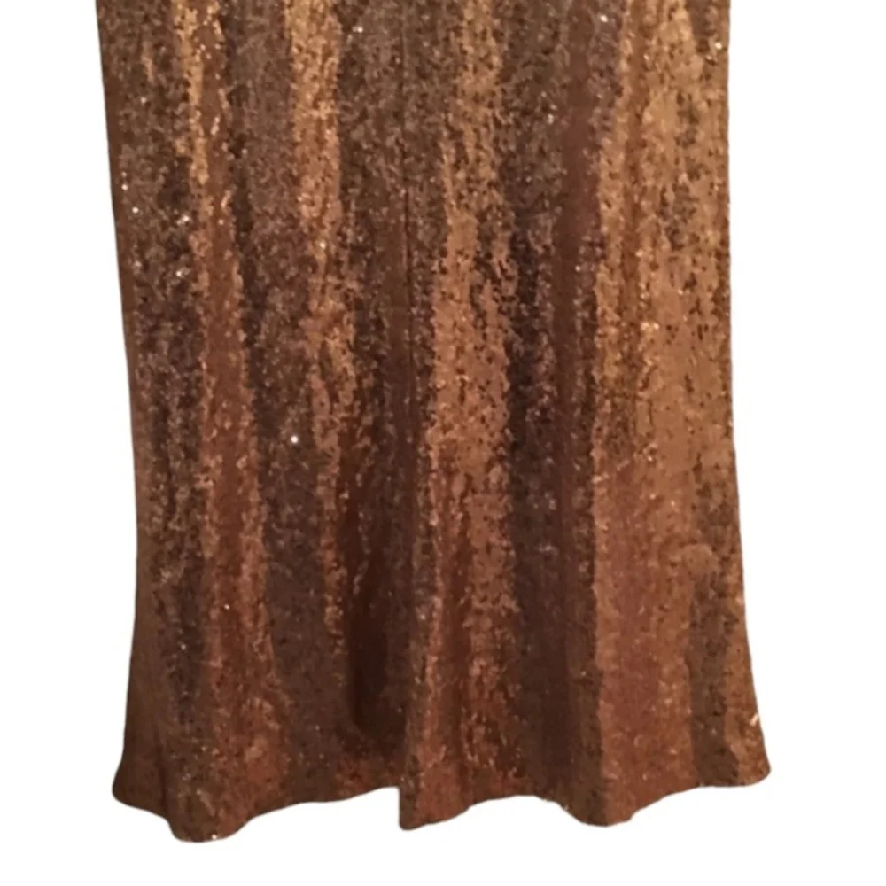 Ralph Lauren Black/Gold Evening Sequin Gown Maxi Dress 12 NEW NWT Holiday Gown - Picture 4 of 5